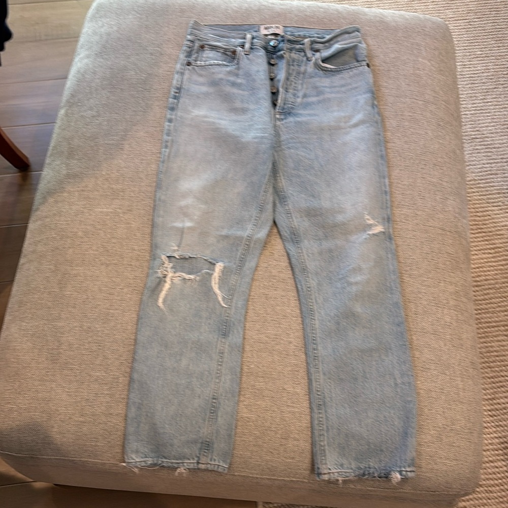 AGOLDE distressed light wash women’s jeans - size 26